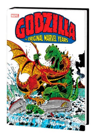 GODZILLA: THE ORIGINAL MARVEL YEARS OMNIBUS HERB TRIMPE WAR OF THE GIANTS COVER [DM ONLY] On Sale 10/01/2024