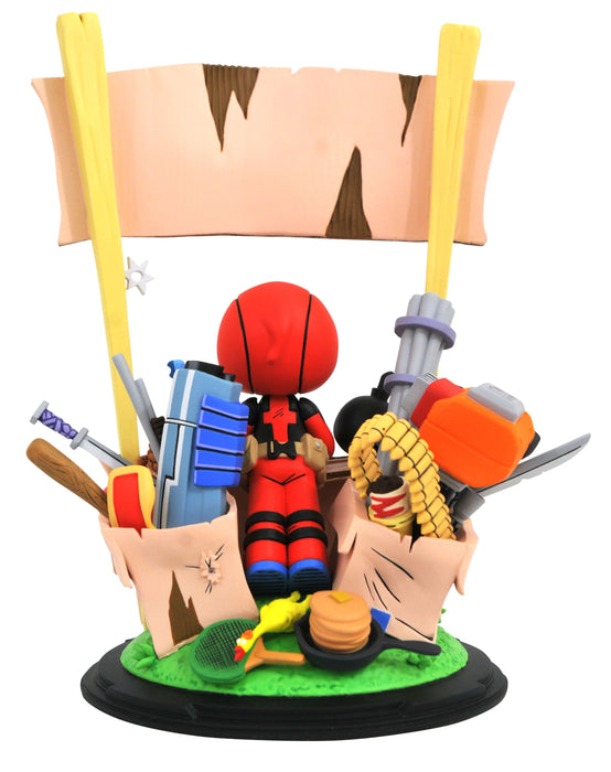 MARVEL ANIMATED STYLE DEADPOOL MERC FOR HIRE STATUE